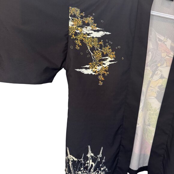 Stand Back black oversized kimono style cardigan size L - Picture 3 of 7